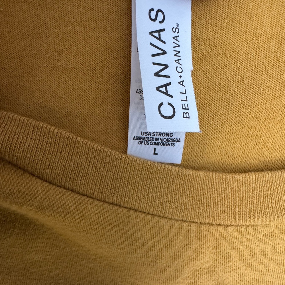 Funny Yellow Graphic Crop Top T-Shirt Corn on Cob Pun Tee Large - Picture 4 of 8